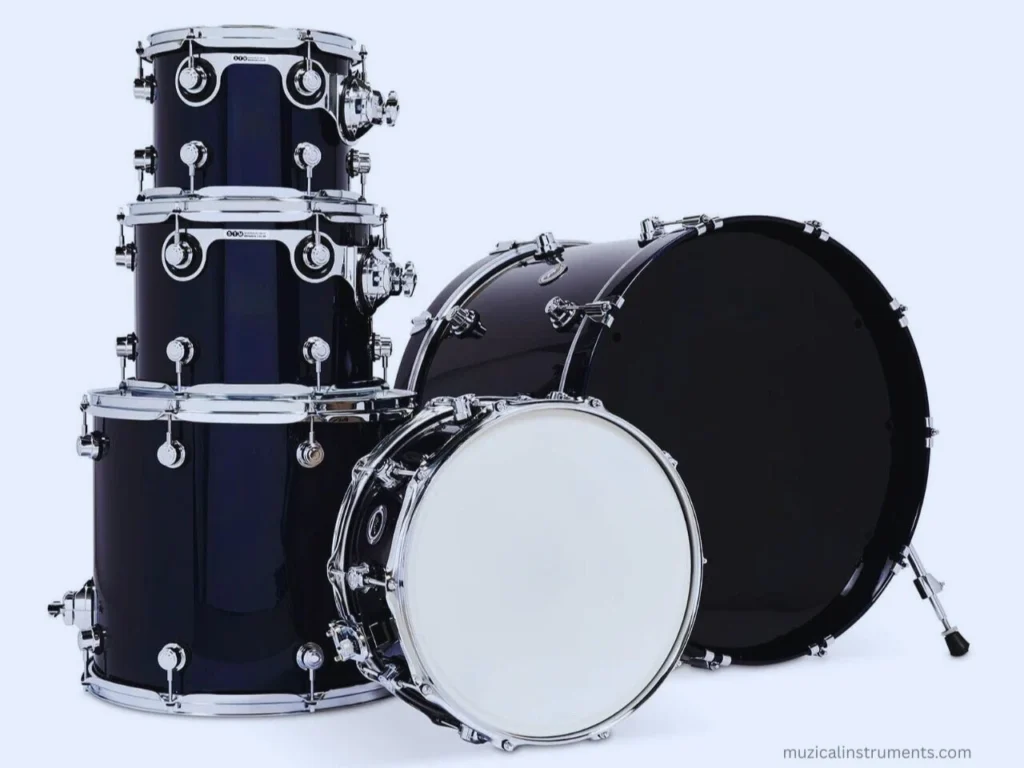 From what the drum shell of non branded drum kit is made of.