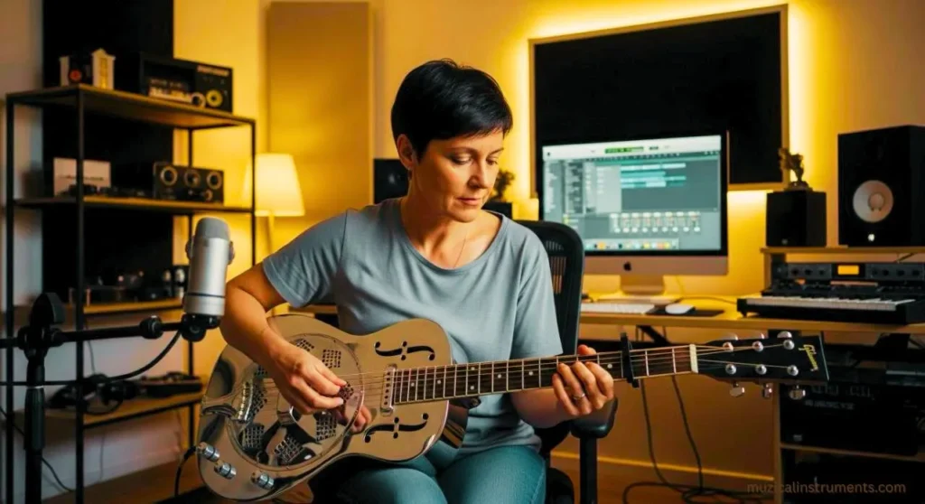 Playing a Resonator Guitar