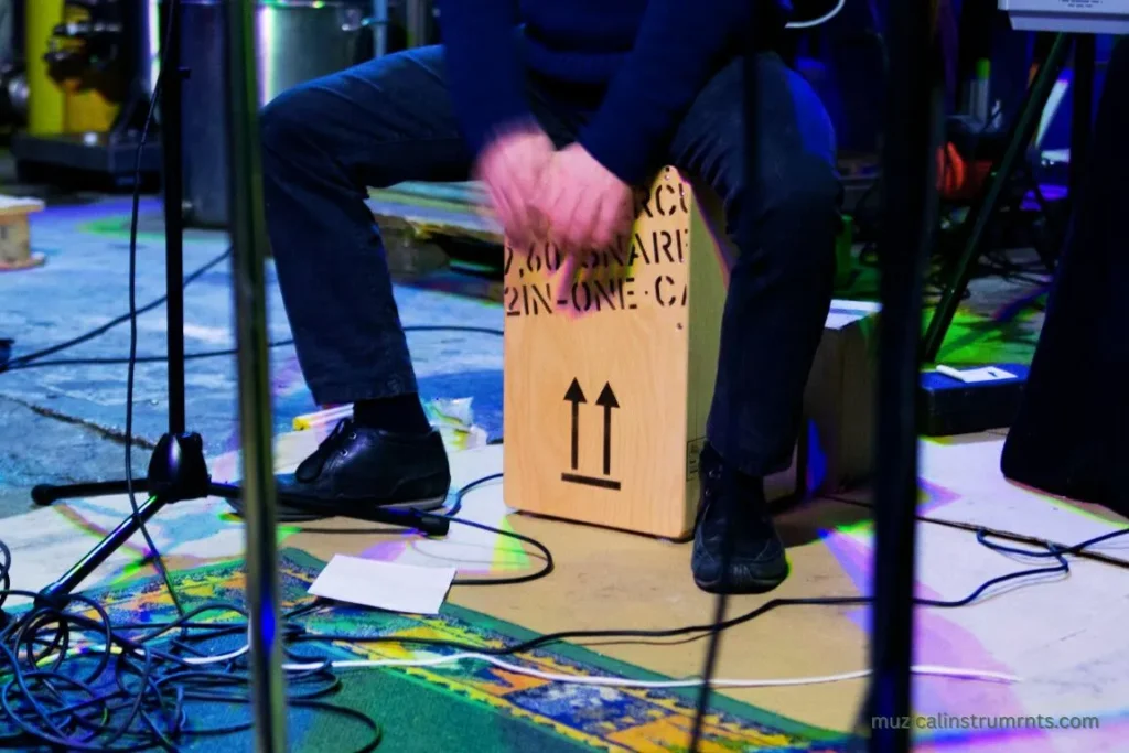 How to sit on a Cajon is determines the sound quality