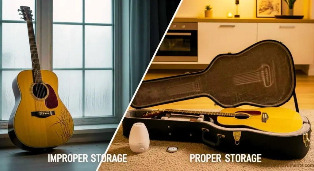 Use a Hard-Shell Case when you are Storing Guitars in Cold Climates
