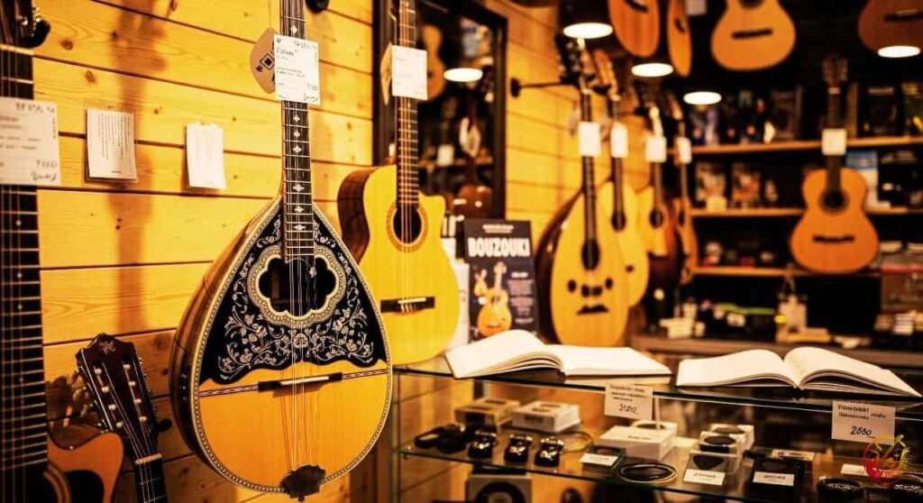 Bouzouki in a Music Store