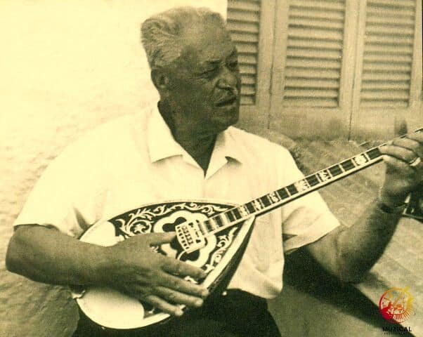 Markos Vamvakaris, playing bouzouki