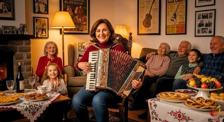 Playing a Piano Accordion