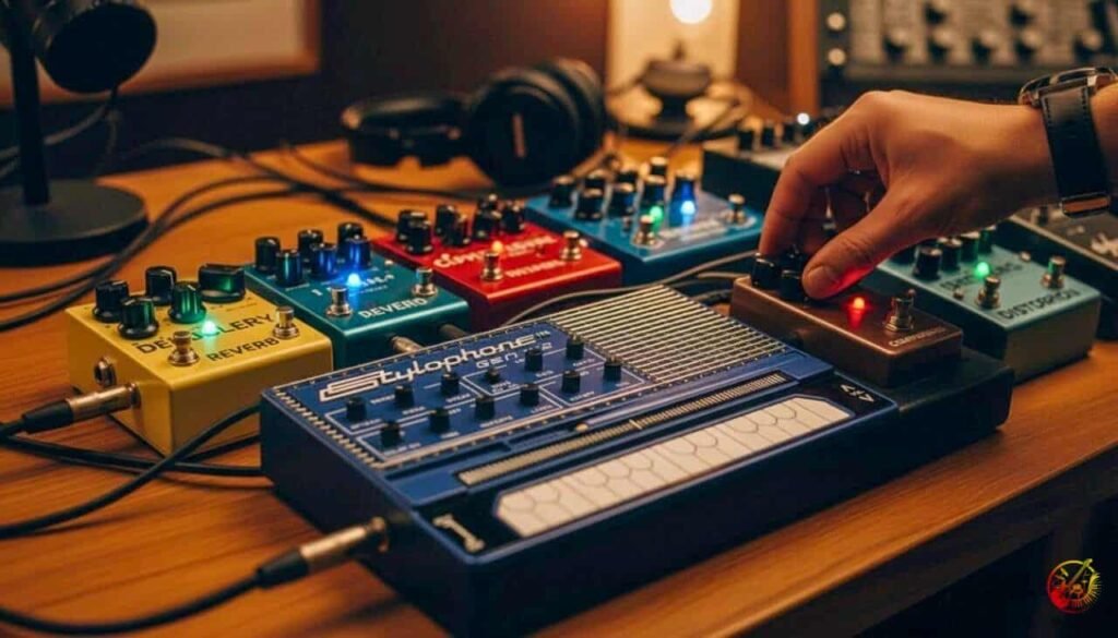 Stylophone Connected with Pedals