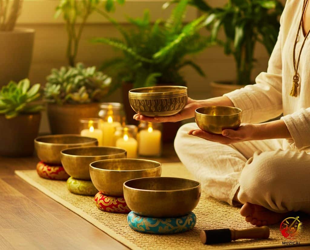 Size of a Tibetan singing bowl affect meditation