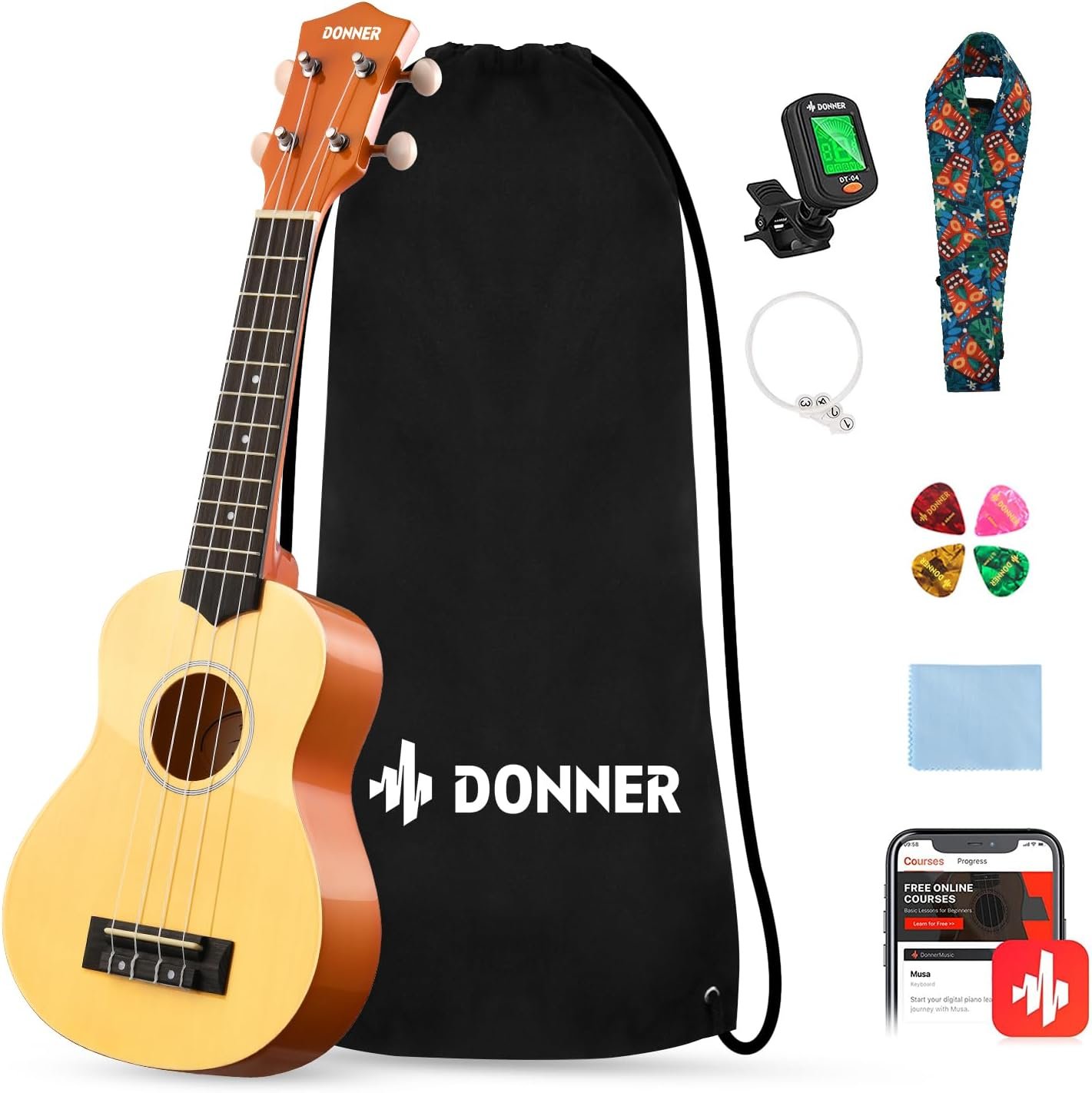 Donner Soprano Ukulele Kit DUT-1