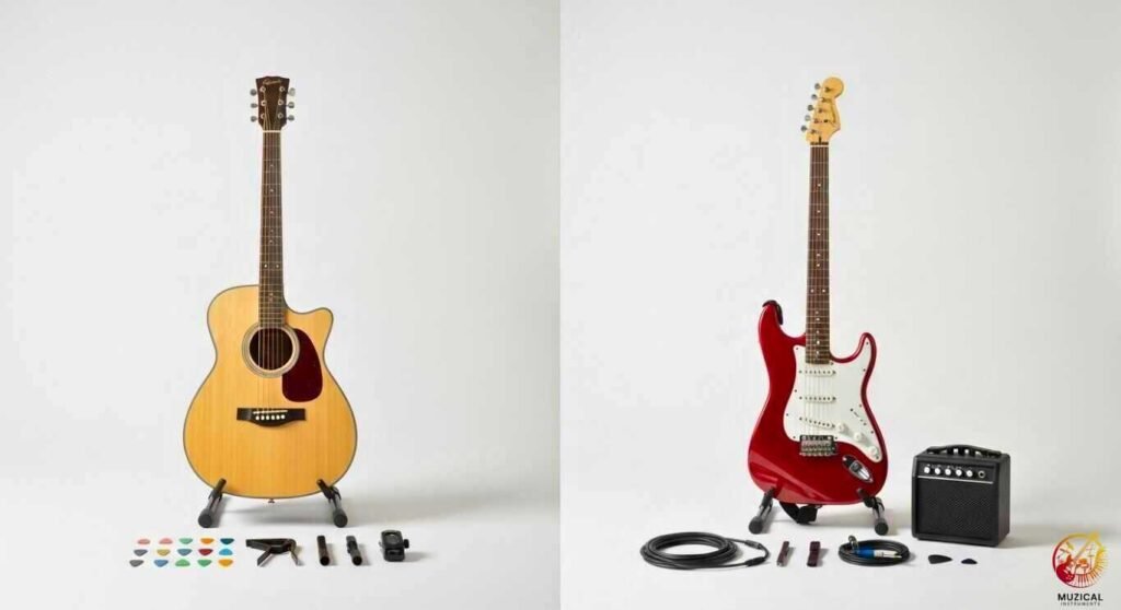 Acoustic vs Electric Guitar Accessories