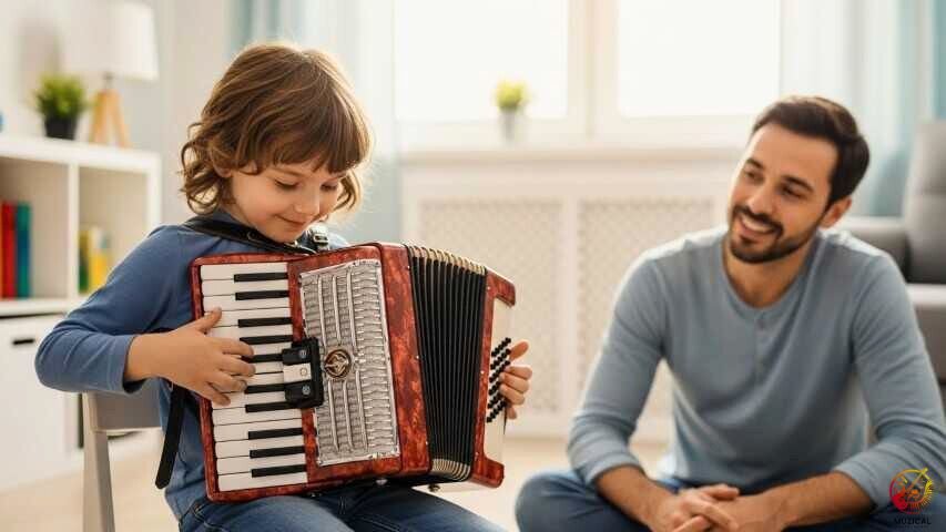 Playing An Accordion