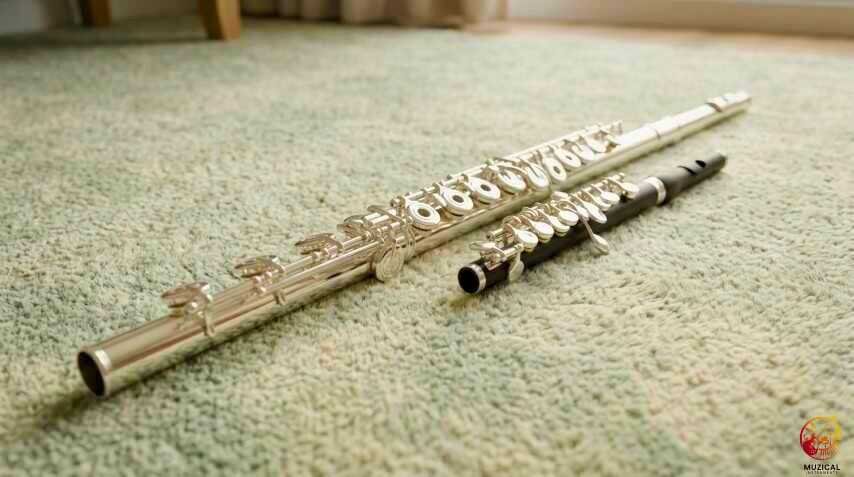 Piccolo vs Flute size comparison